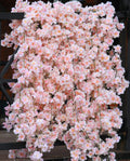Artificial Cherry Blossom Flower Garland Hanging Vines for Spring Home Room Wedding Party Kawaii Decor (Pink-8PCS)