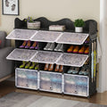 Modern Portable DIY Plastic Shoe Rack Shelf Multi-Layer Easy Storage Cabinet Mult-Purpose for Living Room or Hospital Use