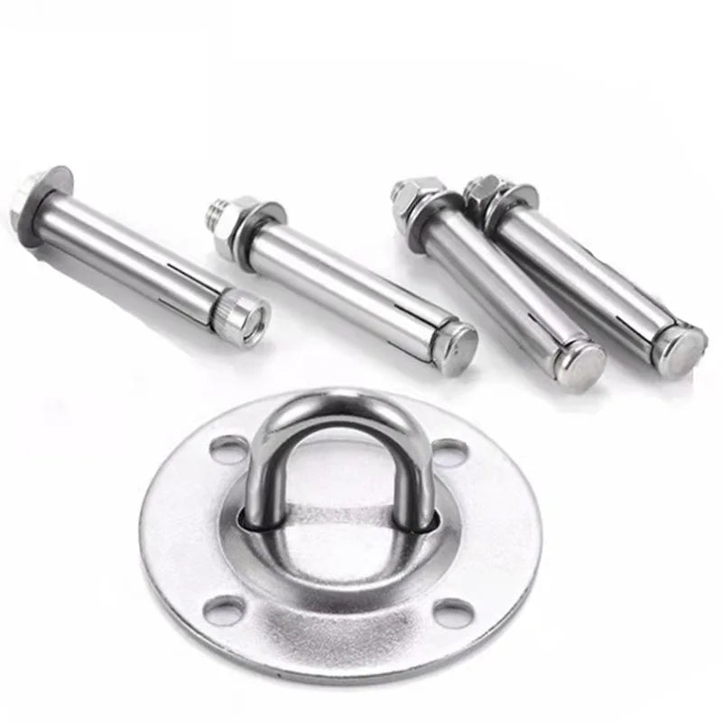 Hammock Wall Mount Anchor Hooks Aerial Yoga Ceiling Swing Hanging Kit Hammock Spring Heavy Duty Stainless Steel 200KG Capacity