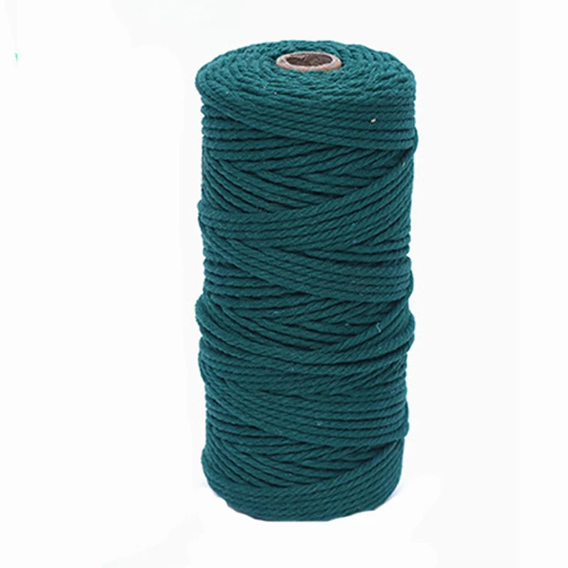 4mm 100 Yards Twisted Crochet Cotton-Rope Bundle Beige White and Multi-Color Length Thread Coated Finish-for Bags and Garments