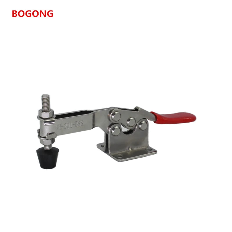 Stainless Steel GH-201-BSS Hand Tool Toggle Clamp Anti slip Horizontal Clamp 220lbs Quick Release Toggle Clamp Tool 201BSS