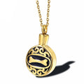 316L Stainless Steel Pet Memorial Urn Necklace Dog Bone Cremation Keepsake Pendants Fashionable Ashes Jewelry Pendants Charms