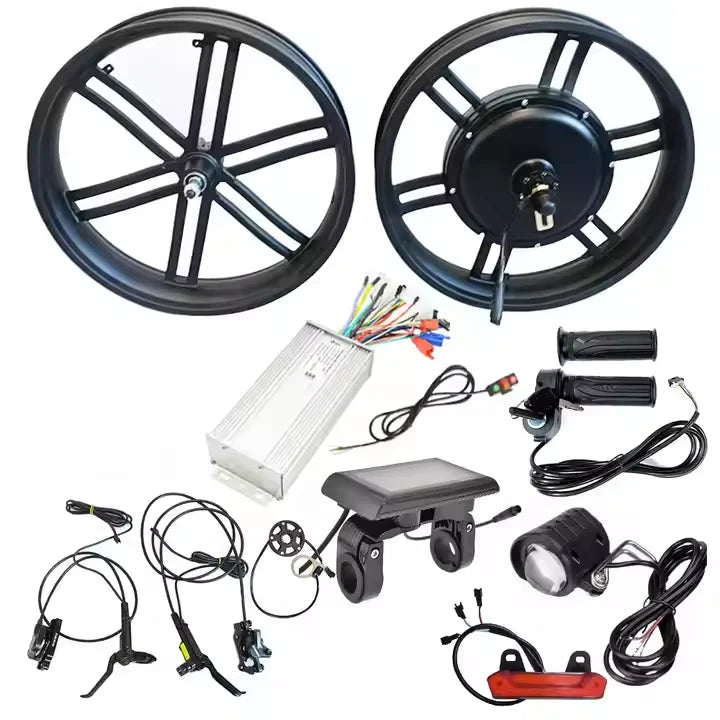 20 Inch Ebike Kit Waterproof 500w 750w 1000w 1500w Electric Bike Conversion Kit Wholesale With Front Wheel and Rear Motor Wheel