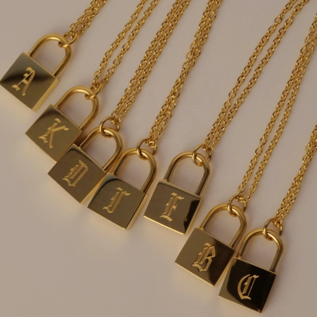 18K Gold Plated Stainless Steel Initial Letter Pendant Necklace-Fashionable & Minimalist