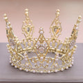 Sheila Luxurious Miss Beauty Pageant & Wedding Crown Baroque King Crown for Men Alloy Crystals Diamonds Bridal Pageant Princess