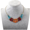 Wholesale Ethnic Style Multi-Layer Rice Bead Necklace Bohemian Casual Evening Dress Three-Layer Rice Beads Collar Necklace
