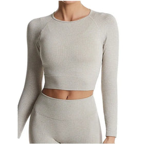 Long Sleeve Sportswear Women Seamless Gym Wear Fitness Yoga Wear