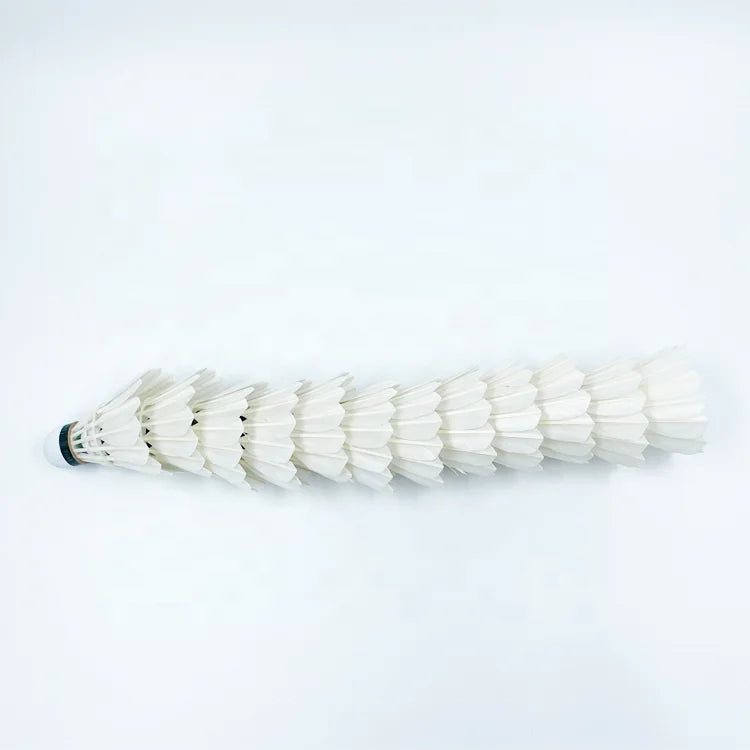Factory 12-Pack Advanced Economic and Durable Natural Feather Badminton Shuttlecock with Great Stability and Durability Badminton Ball
