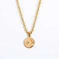 Wholesale Gold PVD Round Pendant Zircon Sun Moon Dangle Charm Necklaces for Women