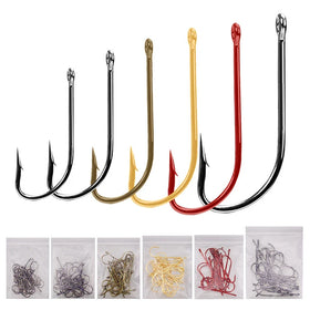 WEIHE 150pcs High Carbon Steel Fishing Hooks Fishhooks Fishing Accessories Supplies Lures Carp Fishing Tackle Barbed Colored