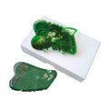 Huiying Natural Handmade Moss Agate Jagged square Shape Guasha Board for Body Massage