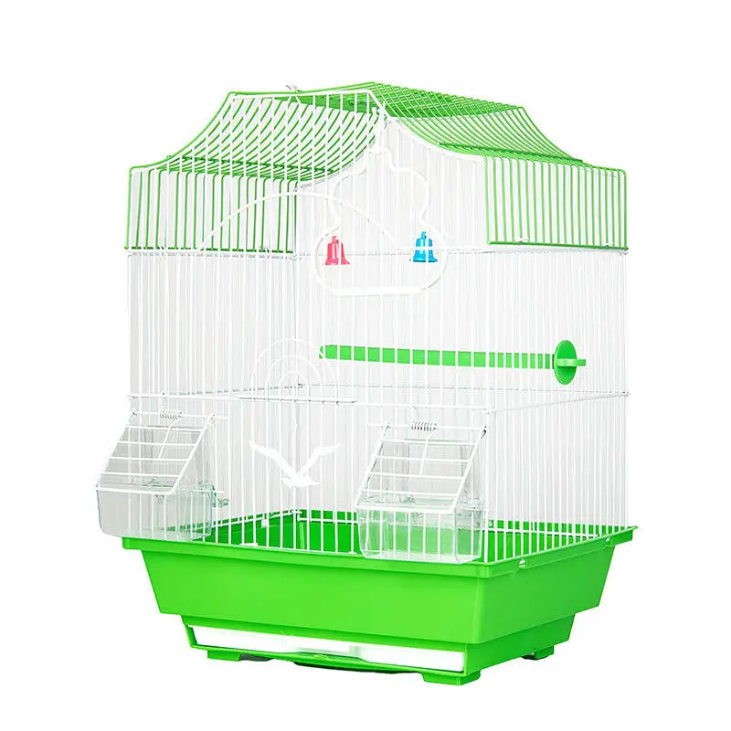 Wholesale Foldable Metal Bird Cage Iron Wire Breeding Fancy Love Bird and Parrot Cage with Snap Button Closure Cheap Price