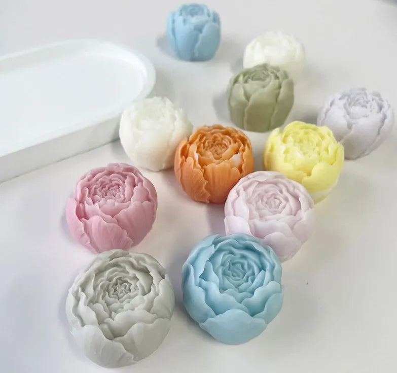 Flower Aromatherapy Candle Silicone Mold DIY Rose Car Decoration Aromatherapy Handmade Soap Gypsum Ornament Mold