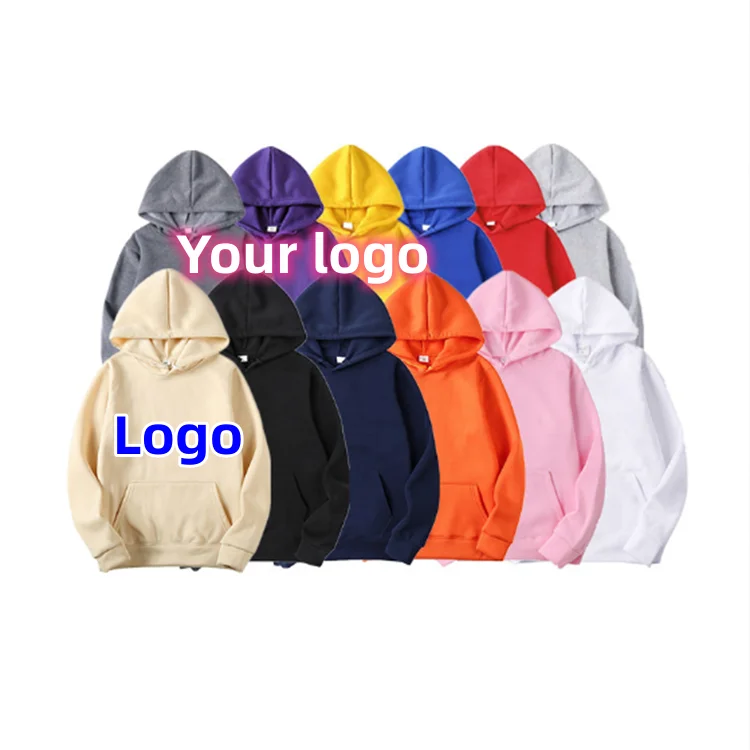Wholesale Plain Hoodies Blank Cotton Sweatshirt Custom Logo Unisex Men Hoodies Custom Printing Logo Men's Hoodie Sweatshirts
