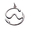 Eco-friendly Jewelry Fitting Custom Made Silver logo Round Charms Hollow Pendant for Bracelet Accessory