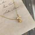 Korean Trendy Sterling Silver 925 Jewelry Necklace Pure Silver Rose Pendant Necklace Women Pure Silver Chain Necklace