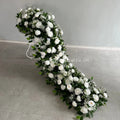 Hot Sale Flowers Garlands for Weddings Gypsophila Runner Flower Row Greeny Strips White and Green Decorative Garland