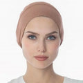 Arab Soie De Chiffon Medine Cotton Satin Silk Scarfs Muslim Bonnet Hijab and Matching Women Undercap