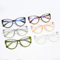 66010 Vintage Cat Eye Blue Light Blocking Glasses Fashion Big Women Optical Frame