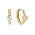 Nagosa 925 Sterling Silver huggies Wholesale 18k Gold Vermeil Claw Star Cubic Zirconia Hoop Earring for Women