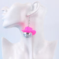 BOHEMIA Acrylic Disco Ball Hat Earrings Pink Silver Sparkly Light Ball Party Drop Earrings for Women Cheap Elegant Fashion