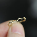 Unique Girls Cute Design S925 Vintage Wave Ring Women Engagement Plain Ring
