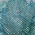 Factory Wholesale Aquamarine Crystal Square Rhinestone Elastic Mesh Fabric for Clothing Accessories