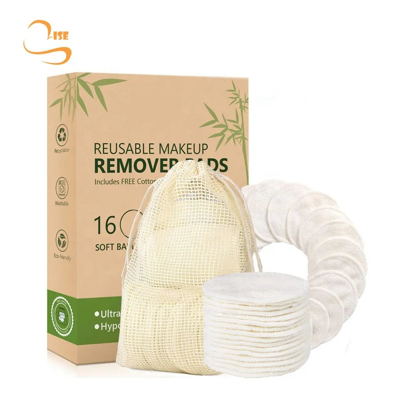 3.15"  Round Reusable Bamboo Terry Makeup Removal Pads Chemical Free Soft Facial Skin Clean Pads