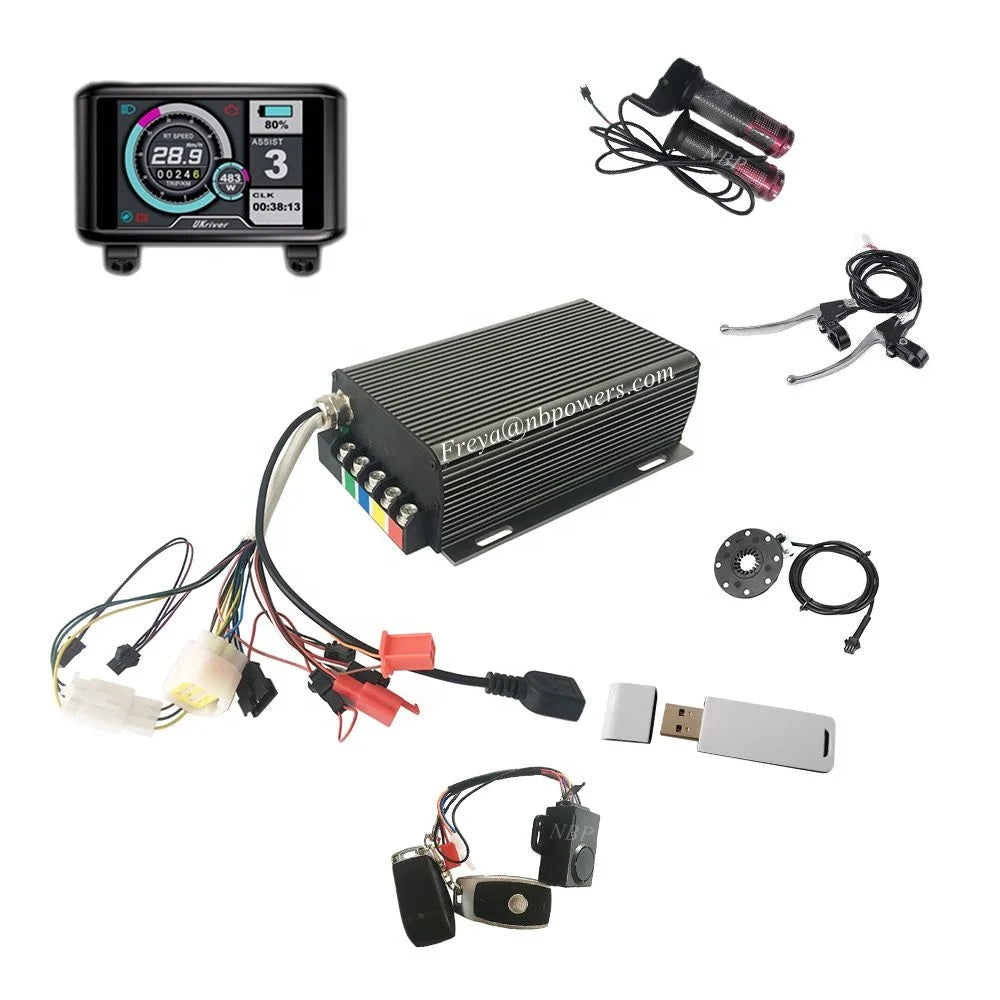 Saboton 150A/100A/80A  Sine Wave Program Controller + TFT UKC1 Display + Alarm Lock Whole Set for Electric Bike Kit