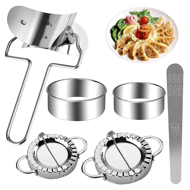 Stainless Steel  Dumpling Maker Skin Dumpling Mold Empanadas Metal Dough Pressing Tool Pastry Kitchen Accessories