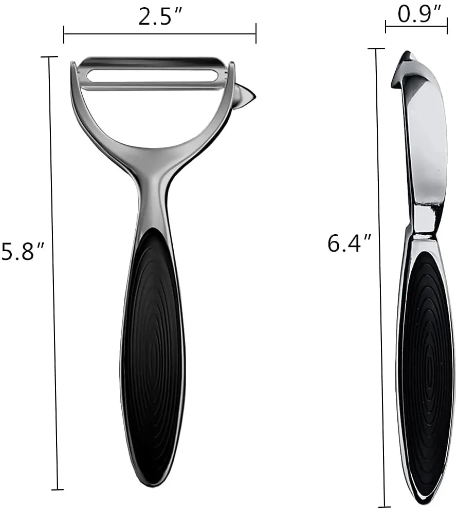 Potato Vegetable Peeler for Kitchen - Premium Zinc-Alloy Y Shaped I Shaped Peeler Set with Durable Non-Slip Handle