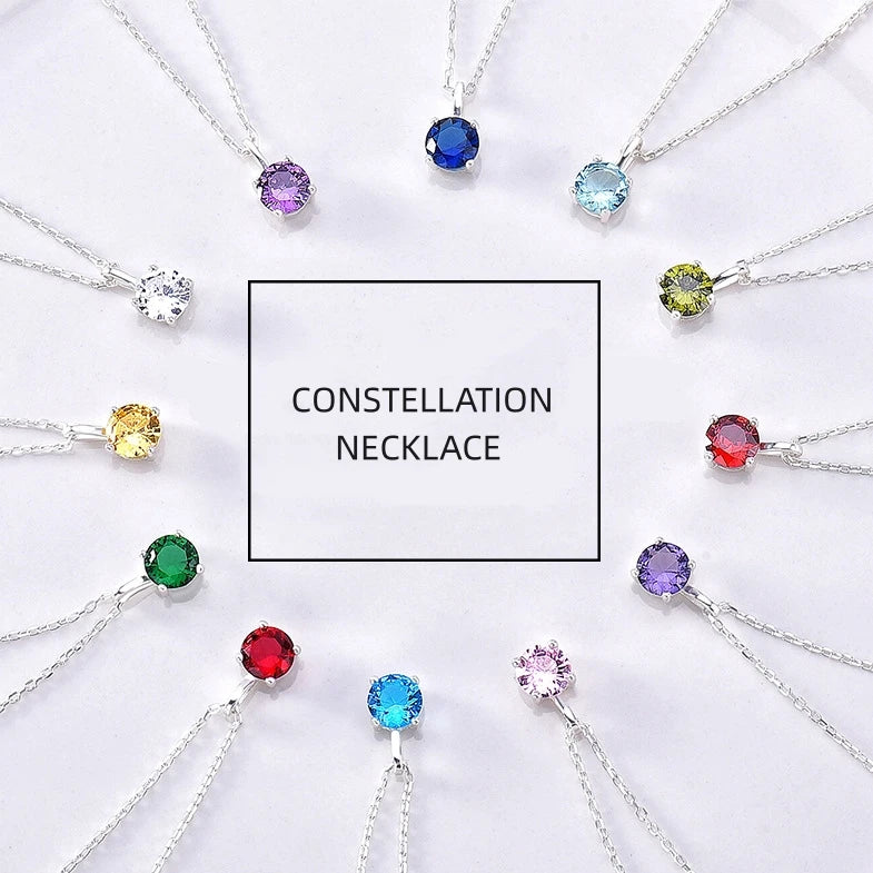 925 Silver Necklace Women Fashion Jewelry 925 Sterling Silver Color Zircon Pendant Gold Plated Chain Necklace Jewelry