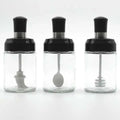 Glass Jar Spice Containers Condiment Salt Seasoning Storage Bottle With Spoon/ Oil Brush/ Honey Dipper