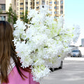 YOPIN-1050 Artificial White Sakura Flower Japan Pink Silk Cherry Blossom Branches