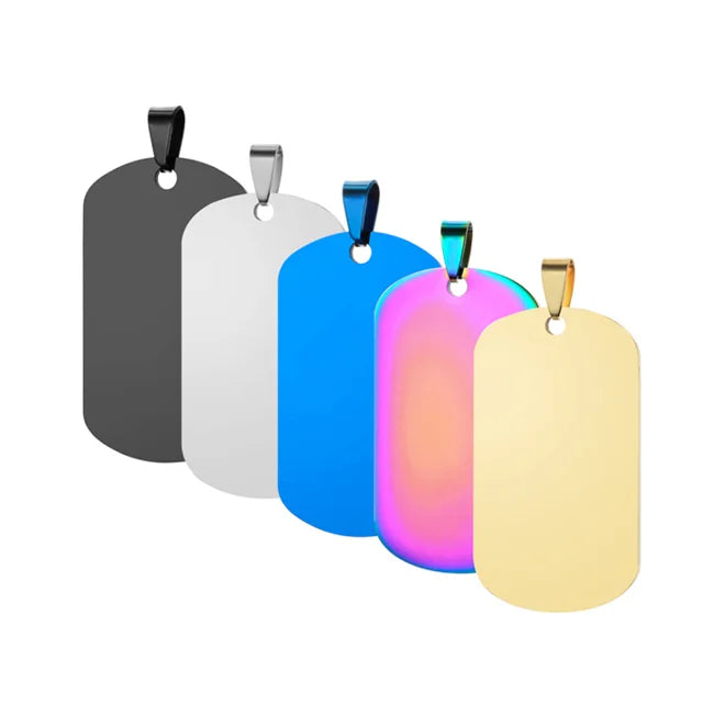 Dog Tags Supplier Wholesale Diamond Dog Name Tags Sublimation Stainless Steel Dog Tag