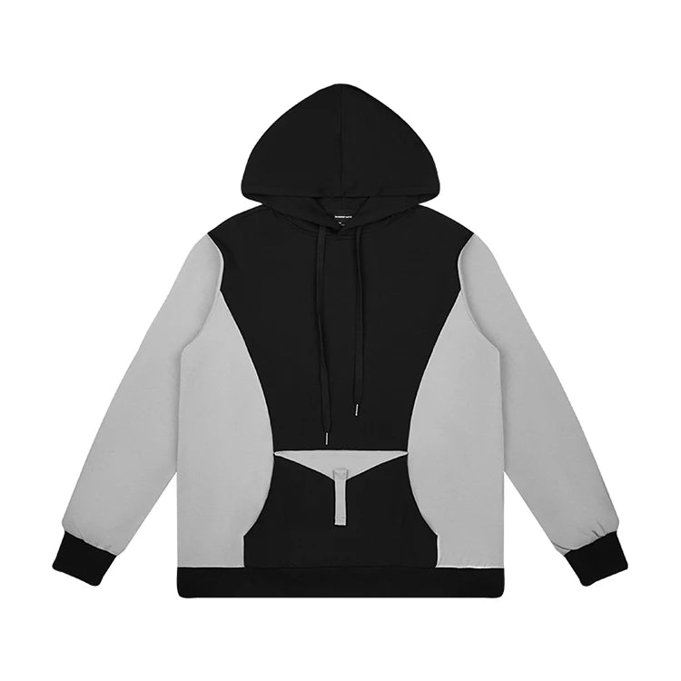 Hoodies Manufacturer Custom High Quality Two Tone Hoodie Oversize Casual Street Patch Pocket Hoodies for Men Casual Wear