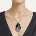 Teardrop Shape Metal Necklace Jewelry Necklace DIY Sublimation Blank Necklace