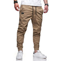 Hot Selling Straight Leg Solid Color Youth Medium Waist Cargo Men's Pants Trousers