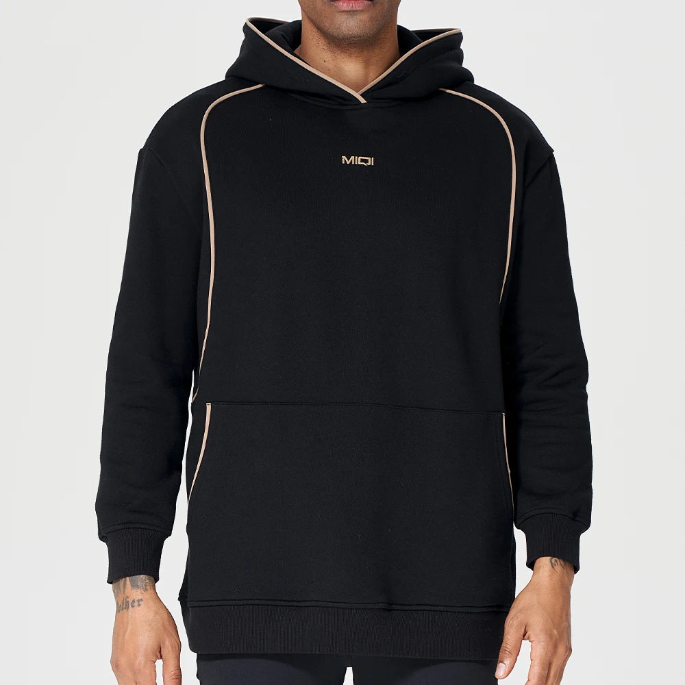 Custom Logo Street Wear Hoodies Drop Shoulder Men Sweatshirt French Terry Heavyweight Oversized Hoodie for Men