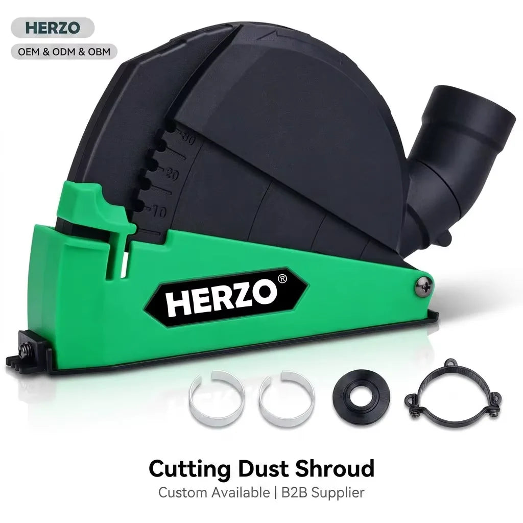 HERZO 5inch Dust Collector Power Tools Accessories Universal Surface Cutting Dust Shroud for Angle Grinder