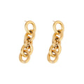 Chris April Fashion Wholesale 316L Stainless Steel PVD Gold Plated Minimalist Chunky Chain Earring