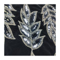Wholesale Price Sequin Beaded White Lace Fabric Embroidery Leaf Accessories for DIY Bride Headwear Wedding Dress Clothing CG073