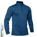 Custom Manufacturer Men's Sports T-Shirts Long Sleeve Polyester Breathable Sweatshirts With Zippers 1/4 Running Pullover