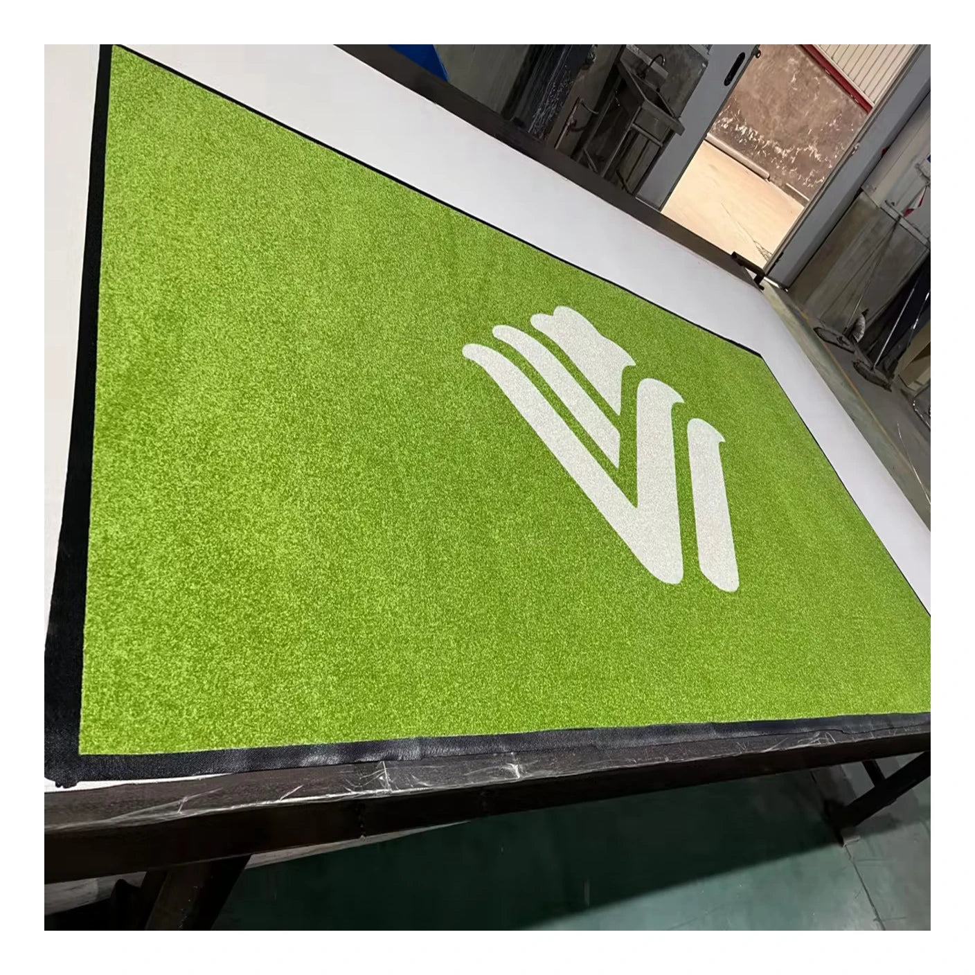 Custom Printed Barbershop logo Mat logo Rug Large Area logo   Custom Floor Mat