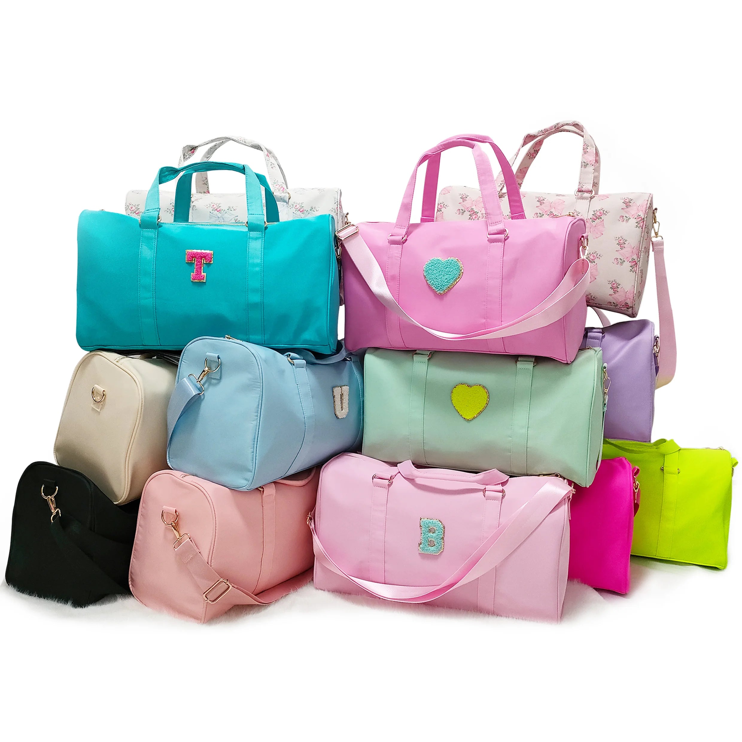 Stoney Clover Personalized Large Capacity Waterproof Weekender Accessories Sleepover Nylon Handbag Sports Travel Dufflle Bags