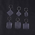Wholesale Acrylic Keyrings Gifts Various Shapes Photo Frame Keychain Picture Insert Plastic Key Chains Mini Photo Album Keychain