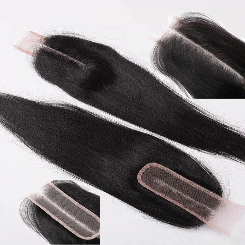 LONGFOR Super Soft Factory Price Brazilian Hair Extensions Unprocessed 2*6 Lace Closure
