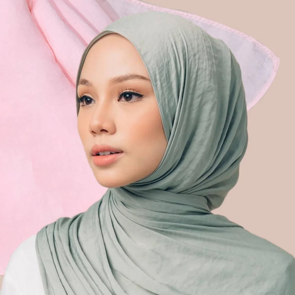 New Underscarf Custom Plain Instant Chiffon Hijab With Inner Jersey Bonnet Caps Headscarf Shawl Scarf