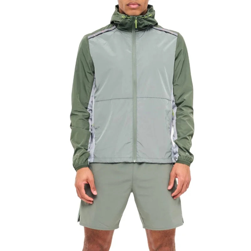 Custom Lightweight Windbreaker Tracksuit Gym Athletic With Adjusting Heat Reflective Zipper Tracksuit