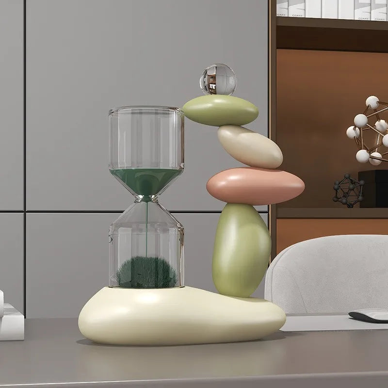 Wholesale Custom Creative Decorative Modern Glass Magnetic Sand Timer Hourglass with Custom Color & Size Anniversary Gifts